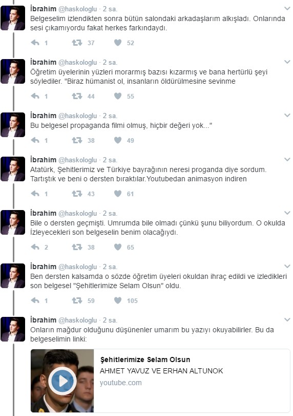 Terör sevici akademisyenleri deşifre eden tweet'ler