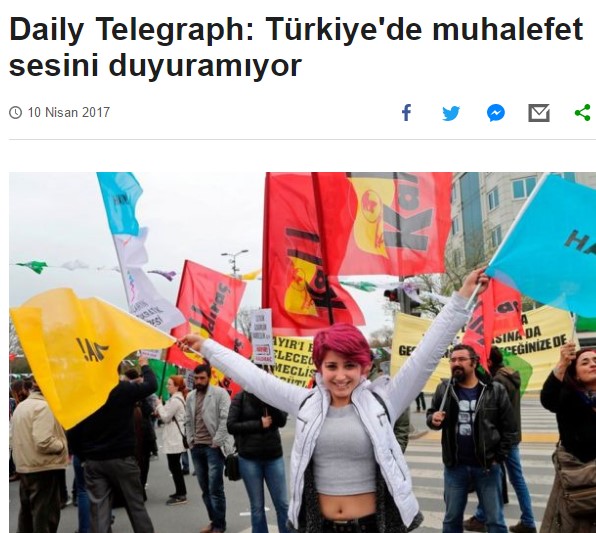 Telegraph'a göre Türkiye'de muhalefet bastırılıyor