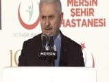 Başbakan Mersin Şehir Hastanesi açılışında konuşuyor