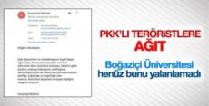 Boğaziçi Üniversitesi’nin PKK sevgisini gösteren mail